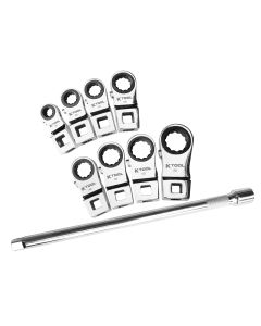 KTIXD2CWSS image(0) - Crowsfoot Set 9 pc 3/8 in. Dr SAE Ratcheting